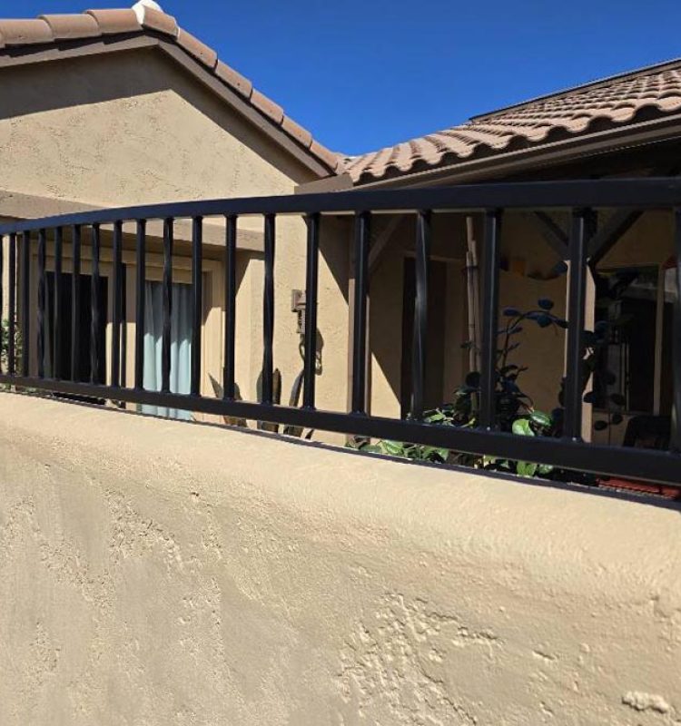 wall and wrought iron